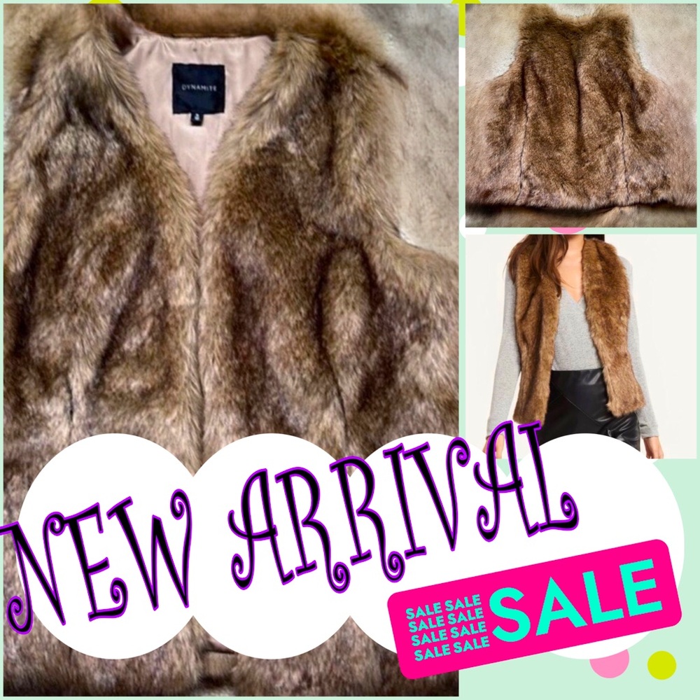New womens faux fur vest